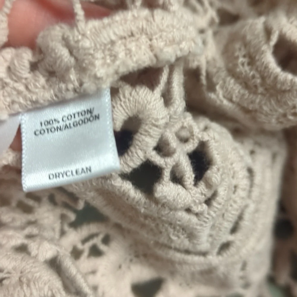 LOFT Blush Pink Cotton Crocheted Sleeveless Top - Picture 4 of 4